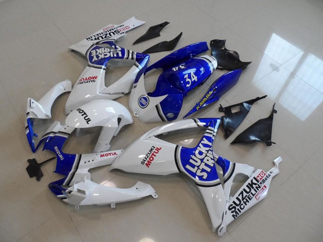 Carénage Suzuki GSXR 750 K6 2006-2007 - Bleu Blanc Lucky Strike Motul 34 Carénage Suzuki GSXR 750 K6 2006-2007 - Bleu Blanc Lucky Strike Motul 34