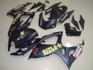 Carénage Suzuki GSXR 750 K6 2006-2007 - Noir Jaune Rizla