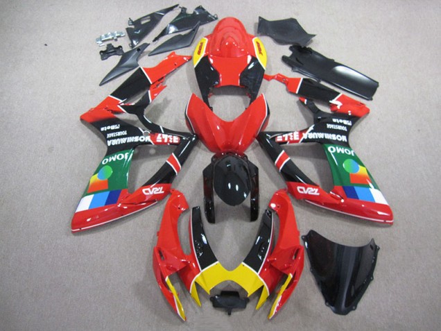 Carénage Suzuki GSXR 750 K6 2006-2007 - Rouge Noir Vert Carénage Suzuki GSXR 750 K6 2006-2007 - Rouge Noir Vert