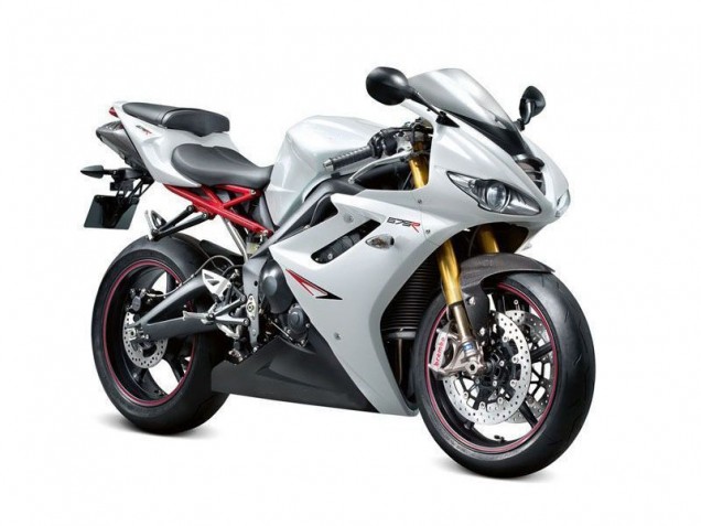 Carénage Triumph Daytona 675 Triple 2006-2008 - Blanc Noir Carénage Triumph Daytona 675 Triple 2006-2008 - Blanc Noir