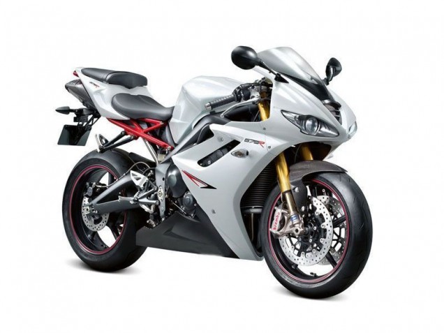 Carénage Triumph Daytona 675 Triple 2009-2012 - Blanc Nacré Noir Carénage Triumph Daytona 675 Triple 2009-2012 - Blanc Nacré Noir