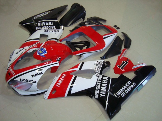 Carénage Yamaha R1 1998-1999 - Noir Rouge Décalque Carénage Yamaha R1 1998-1999 - Noir Rouge Décalque
