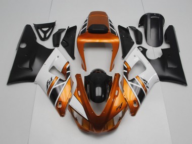 Carénage Yamaha R1 1998-1999 - Or Blanc Noir