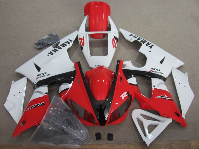 Carénage Yamaha R1 1998-1999 - Rouge Blanc Noir Décalque Carénage Yamaha R1 1998-1999 - Rouge Blanc Noir Décalque