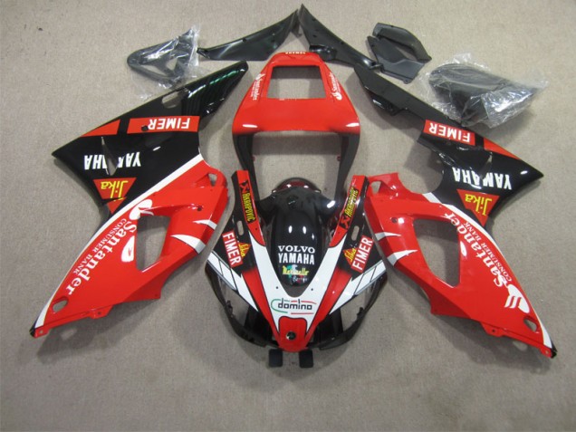 Carénage Yamaha R1 1998-1999 - Rouge Noir Blanc Santander Carénage Yamaha R1 1998-1999 - Rouge Noir Blanc Santander