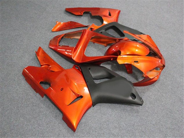 Carénage Yamaha R1 2000-2001 - Orange Noir