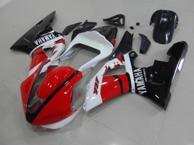 Carénage Yamaha R1 2000-2001 - Rouge Noir Blanc Courses Version