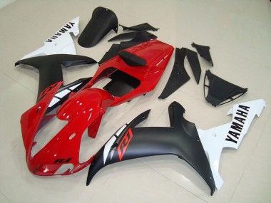 Carénage Yamaha R1 2002-2003 - Noir Mat Rouge