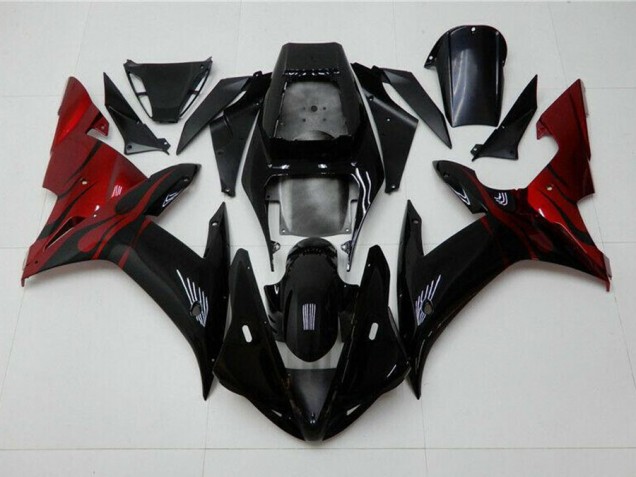 Carénage Yamaha R1 2002-2003 - Noir Rouge Carénage Yamaha R1 2002-2003 - Noir Rouge