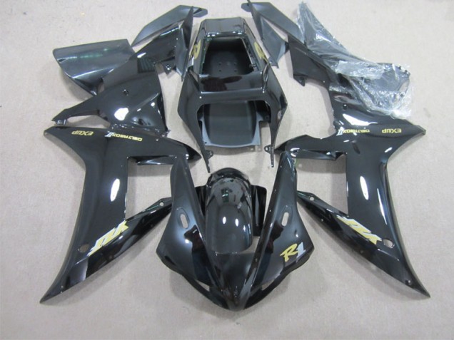 Carénage Yamaha R1 2002-2003 - Noir avec Or Décalque Carénage Yamaha R1 2002-2003 - Noir avec Or Décalque