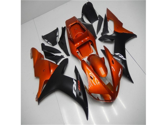 Carénage Yamaha R1 2002-2003 - Orange Noir Carénage Yamaha R1 2002-2003 - Orange Noir