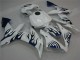 Carénage Yamaha R1 2004-2006 - Blanc Bleu Flamme