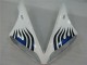 Carénage Yamaha R1 2004-2006 - Blanc Bleu Flamme