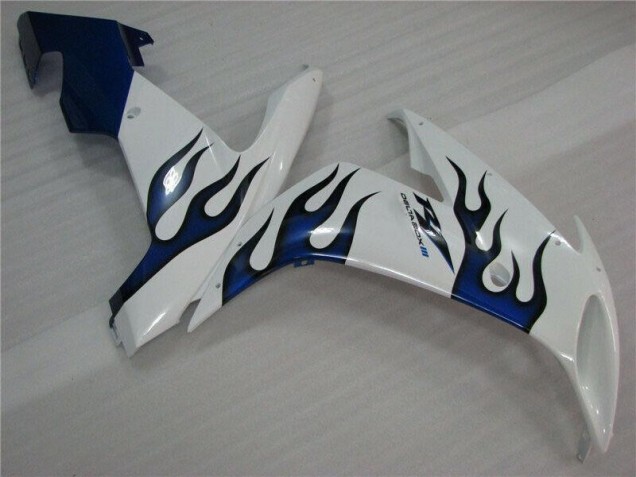 Carénage Yamaha R1 2004-2006 - Blanc Bleu Flamme
