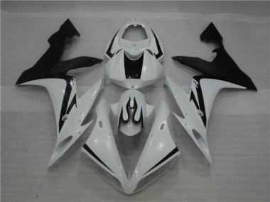 Carénage Yamaha R1 2004-2006 - Blanc Noir Flamme