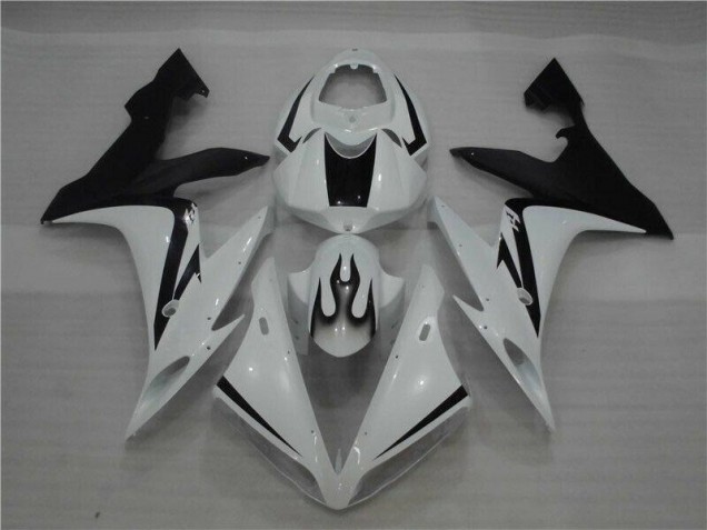 Carénage Yamaha R1 2004-2006 - Blanc Noir Flamme Carénage Yamaha R1 2004-2006 - Blanc Noir Flamme