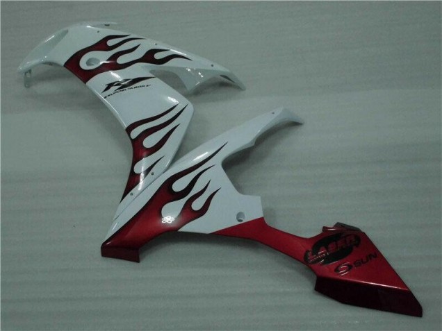 Carénage Yamaha R1 2004-2006 - Blanc Rouge Flamme Carénage Yamaha R1 2004-2006 - Blanc Rouge Flamme