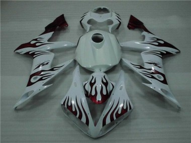 Carénage Yamaha R1 2004-2006 - Blanc Rouge Flamme