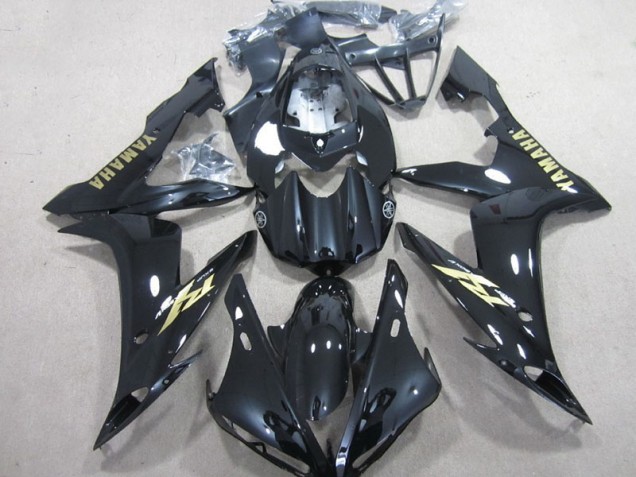 Carénage Yamaha R1 2004-2006 - Noir Blanc Or Décalque Carénage Yamaha R1 2004-2006 - Noir Blanc Or Décalque