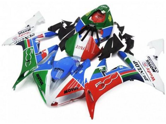 Carénage Yamaha R1 2004-2006 - Vert Rouge Bleu Blanc Carénage Yamaha R1 2004-2006 - Vert Rouge Bleu Blanc