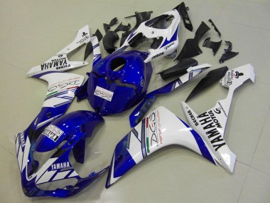Carénage Yamaha R1 2007-2008 - Blanc Bleu Tri Colour