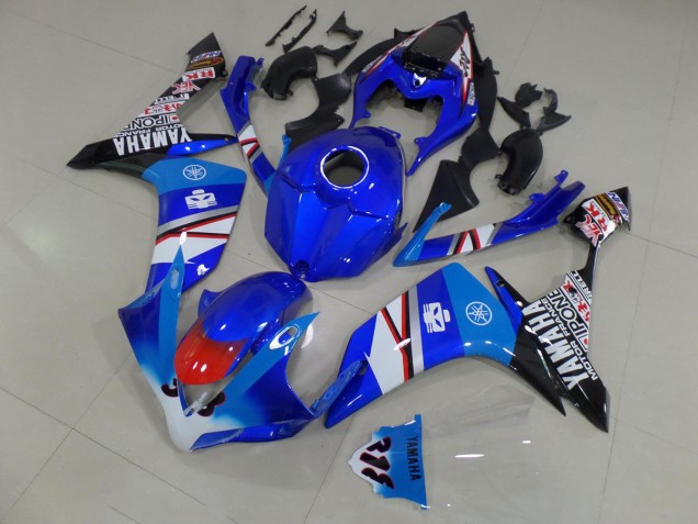Carénage Yamaha R1 2007-2008 - Bleu Blanc Noir Décalque Carénage Yamaha R1 2007-2008 - Bleu Blanc Noir Décalque