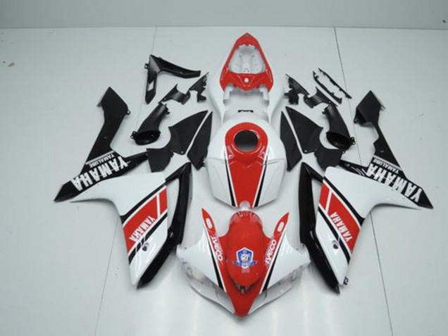 Carénage Yamaha R1 2007-2008 - Factory Rouge Blanc Carénage Yamaha R1 2007-2008 - Factory Rouge Blanc