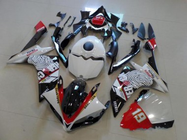 Carénage Yamaha R1 2007-2008 - Noir Blanc Rouge
