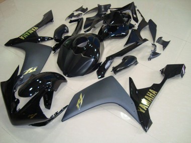 Carénage Yamaha R1 2007-2008 - Noir Mat Or