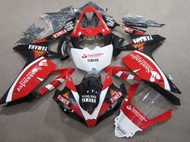 Carénage Yamaha R1 2007-2008 - Noir Rouge Blanc Santander