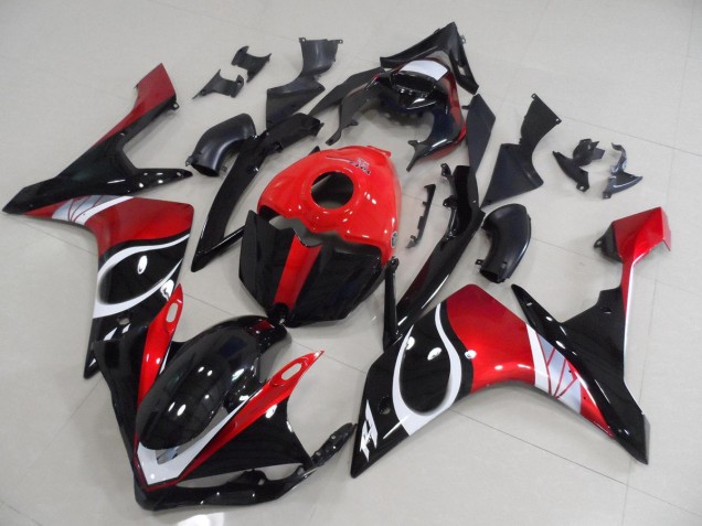 Carénage Yamaha R1 2007-2008 - Noir Rouge Brillant Carénage Yamaha R1 2007-2008 - Noir Rouge Brillant