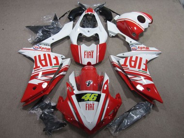 Carénage Yamaha R1 2007-2008 - Rouge Blanc Fiat 46