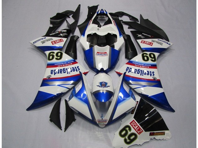 Carénage Yamaha R1 2009-2011 - Blanc Bleu Sterilgarda SCALZ 69