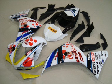 Carénage Yamaha R1 2009-2011 - Blanc Noir Pepe Phone
