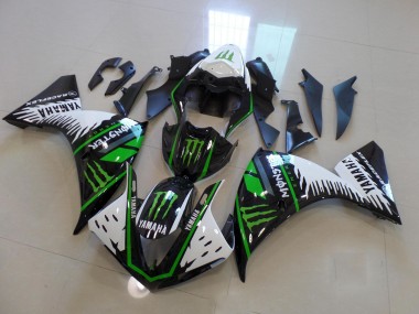 Carénage Yamaha R1 2009-2011 - Blanc Vert Big Monster
