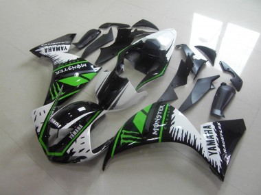 Carénage Yamaha R1 2009-2011 - Blanc Vert Monster
