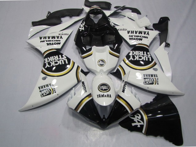 Carénage Yamaha R1 2009-2011 - Noir Blanc Lucky Strike Carénage Yamaha R1 2009-2011 - Noir Blanc Lucky Strike