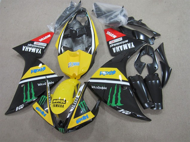 Carénage Yamaha R1 2009-2011 - Noir Jaune Motul Monster Carénage Yamaha R1 2009-2011 - Noir Jaune Motul Monster