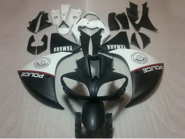 Carénage Yamaha R1 2009-2011 - Noir Mat Blanc