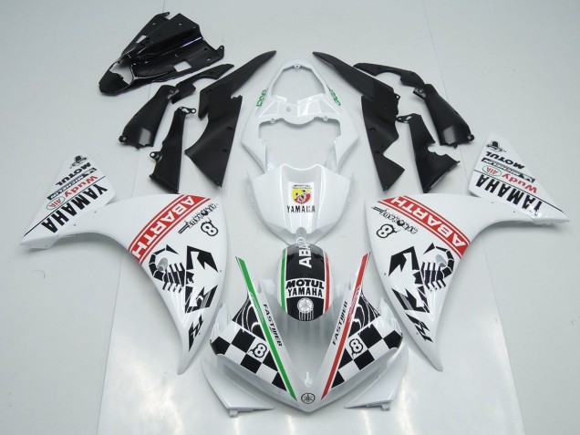 Carénage Yamaha R1 2012-2014 - Blanc Noir Abrath Carénage Yamaha R1 2012-2014 - Blanc Noir Abrath