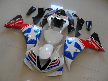 Carénage Yamaha R1 2012-2014 - Blanc Noir Ducati Star