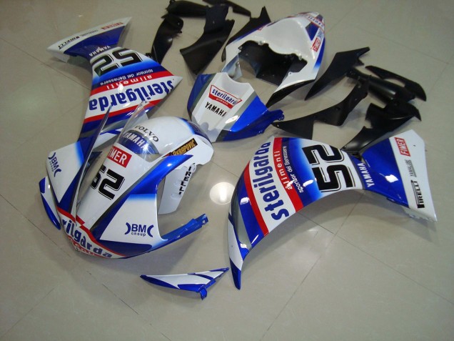 Carénage Yamaha R1 2012-2014 - Blanc Noir Sterilgarda Carénage Yamaha R1 2012-2014 - Blanc Noir Sterilgarda