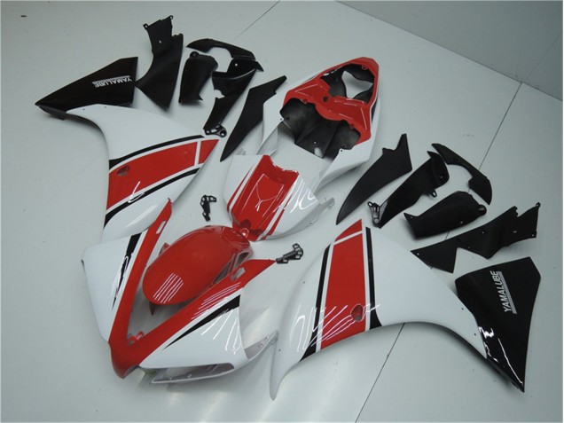 Carénage Yamaha R1 2012-2014 - Blanc Rouge Noir Carénage Yamaha R1 2012-2014 - Blanc Rouge Noir