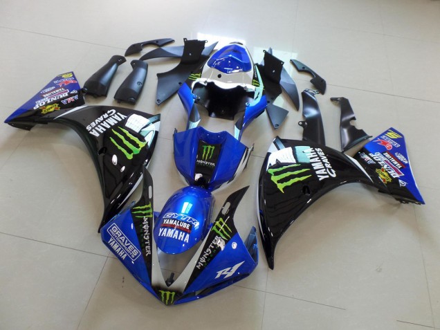 Carénage Yamaha R1 2012-2014 - Bleu Noir Monster Carénage Yamaha R1 2012-2014 - Bleu Noir Monster