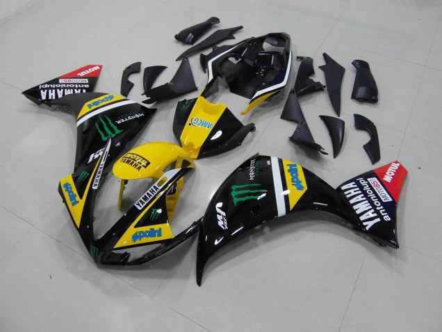 Carénage Yamaha R1 2012-2014 - Jaune Noir Monster Carénage Yamaha R1 2012-2014 - Jaune Noir Monster