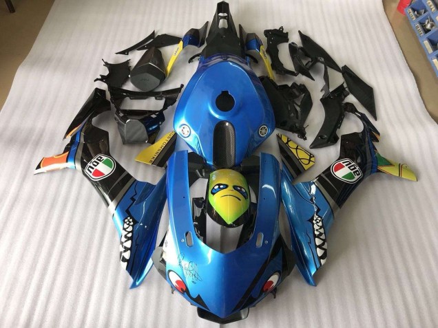 Carénage Yamaha R1 2015-2019 - Bleu Requin Carénage Yamaha R1 2015-2019 - Bleu Requin