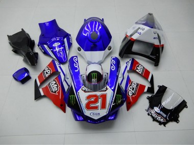 Carénage Yamaha R1 2015-2019 - Bleu Rouge KGN 21