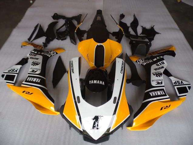 Carénage Yamaha R1 2015-2019 - Jaune Blanc Noir Carénage Yamaha R1 2015-2019 - Jaune Blanc Noir