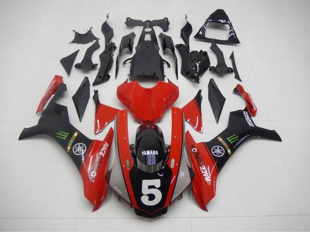 Carénage Yamaha R1 2015-2019 - Noir Rouge 5 Carénage Yamaha R1 2015-2019 - Noir Rouge 5