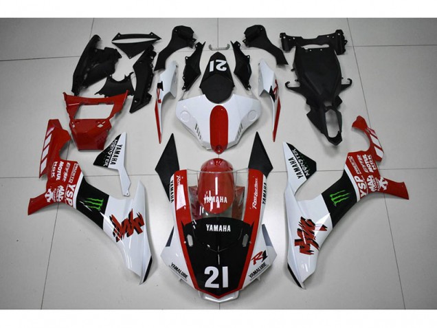 Carénage Yamaha R1 2015-2019 - Rouge Noir 21 Carénage Yamaha R1 2015-2019 - Rouge Noir 21